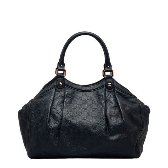 Gucci Sukey Navy Leather Handbag (Pre-Owned) - Picture 2 of 11